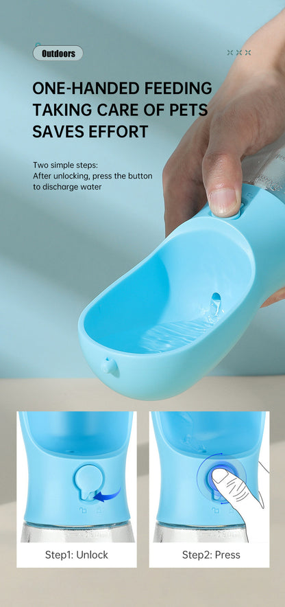 3 In 1 Travel Portable Dog Feeder - Pet Water Dispenser Bottle