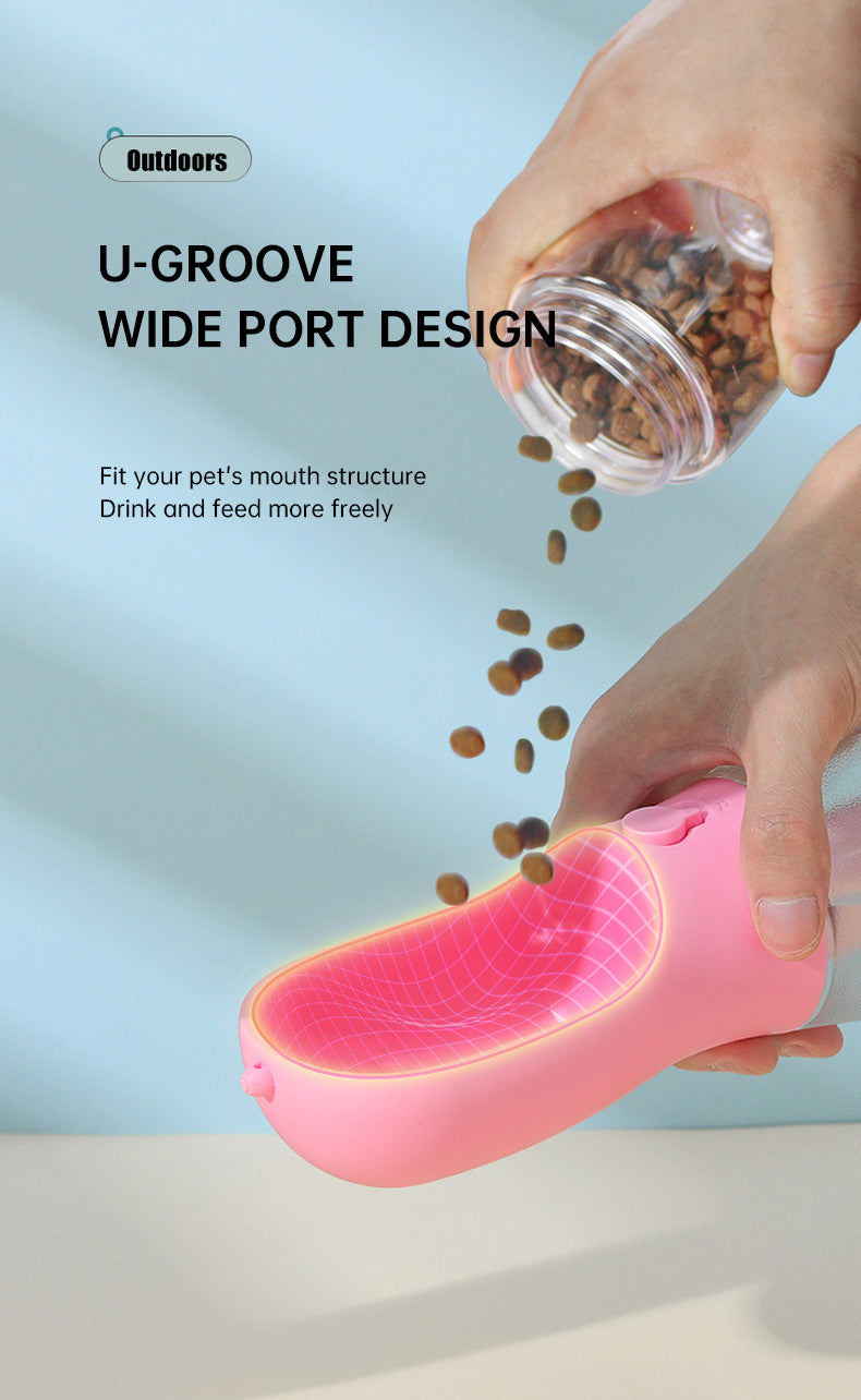 3 In 1 Travel Portable Dog Feeder - Pet Water Dispenser Bottle
