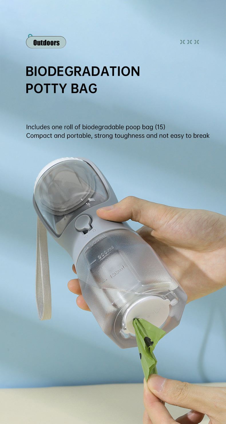 3 In 1 Travel Portable Dog Feeder - Pet Water Dispenser Bottle