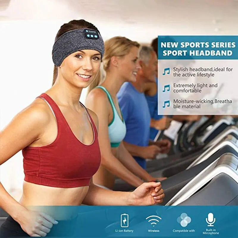 Bluetooth Earphones Sports Sleeping Headband - Elastic Wireless Headphones