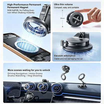 Magnetic Phone Holder 360° - Vacuum Suction
