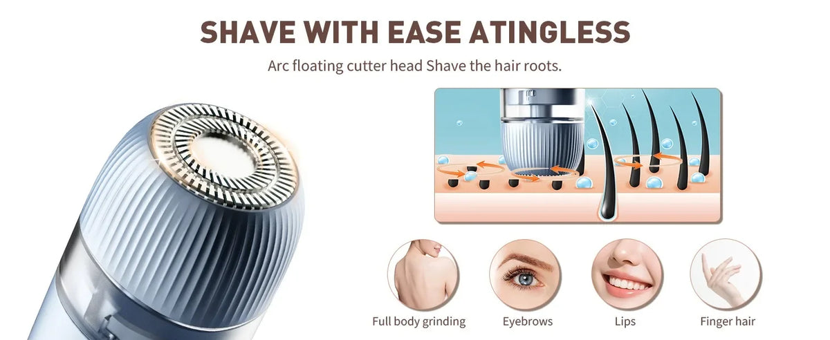 2-in-1 Women Electric Bikini Trimmer Dual Head