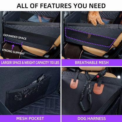 Zepolde - Pet Car Back Seat Single Seat Cover
