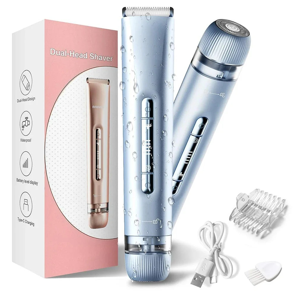 2-in-1 Women Electric Bikini Trimmer Dual Head