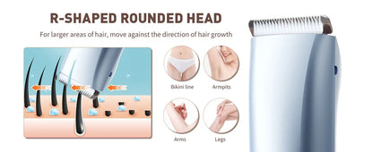 2-in-1 Women Electric Bikini Trimmer Dual Head