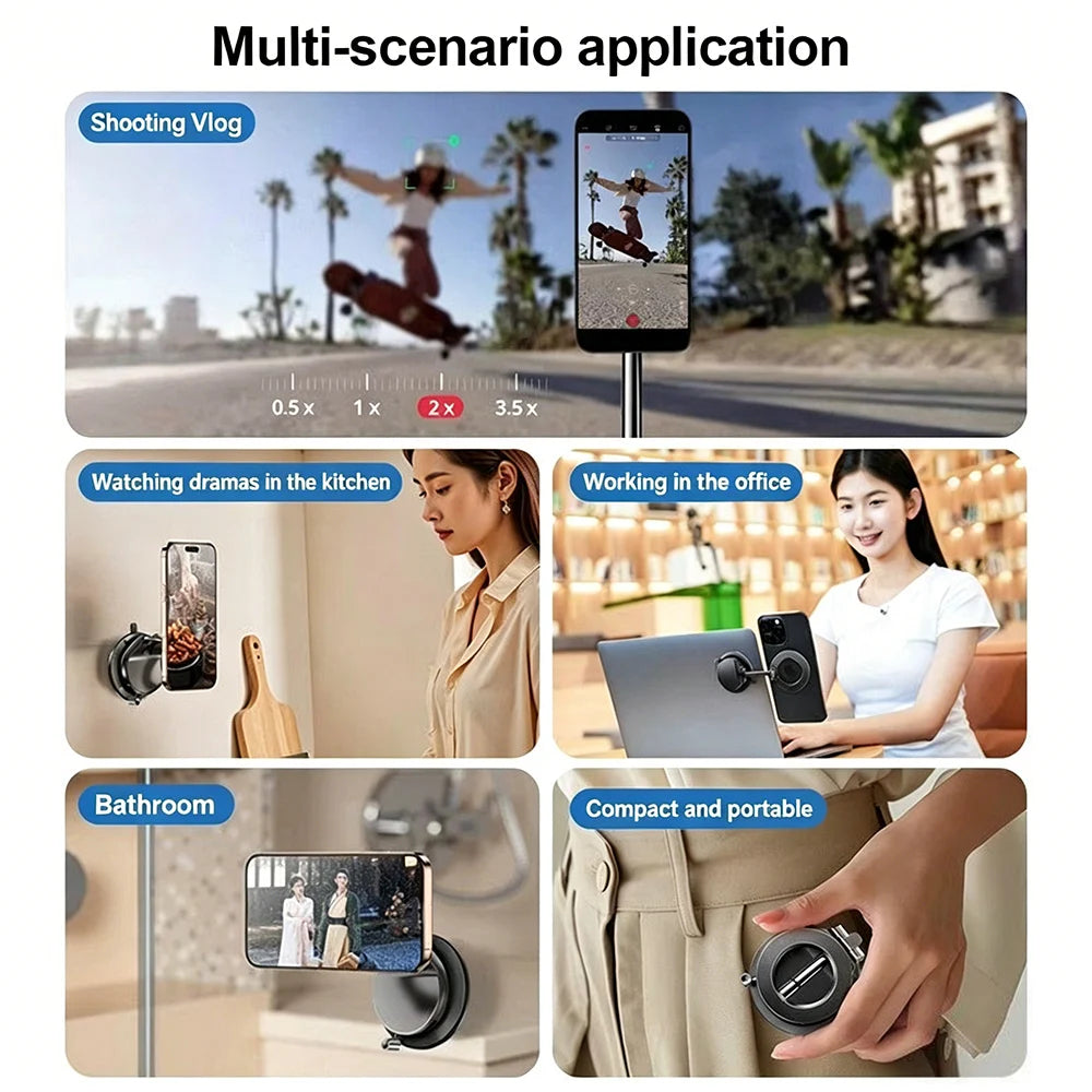 Magnetic Phone Holder 360° - Vacuum Suction