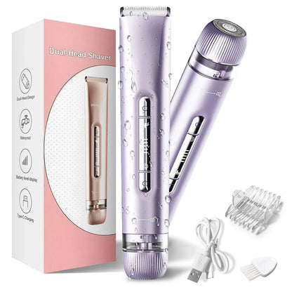2-in-1 Women Electric Bikini Trimmer Dual Head