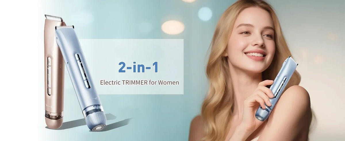 2-in-1 Women Electric Bikini Trimmer Dual Head