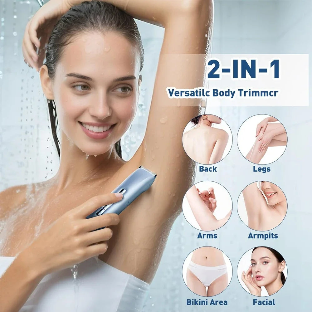 2-in-1 Women Electric Bikini Trimmer Dual Head