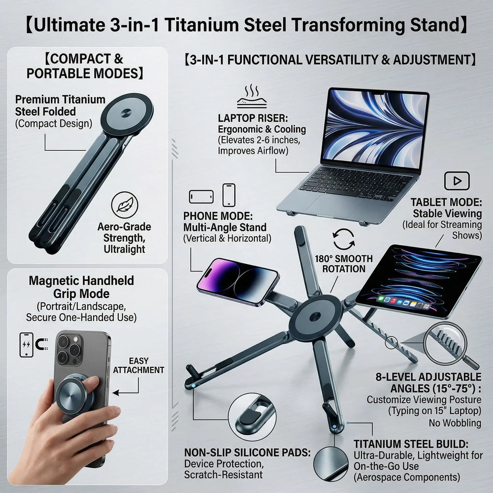 3-in-1 Foldable Stand